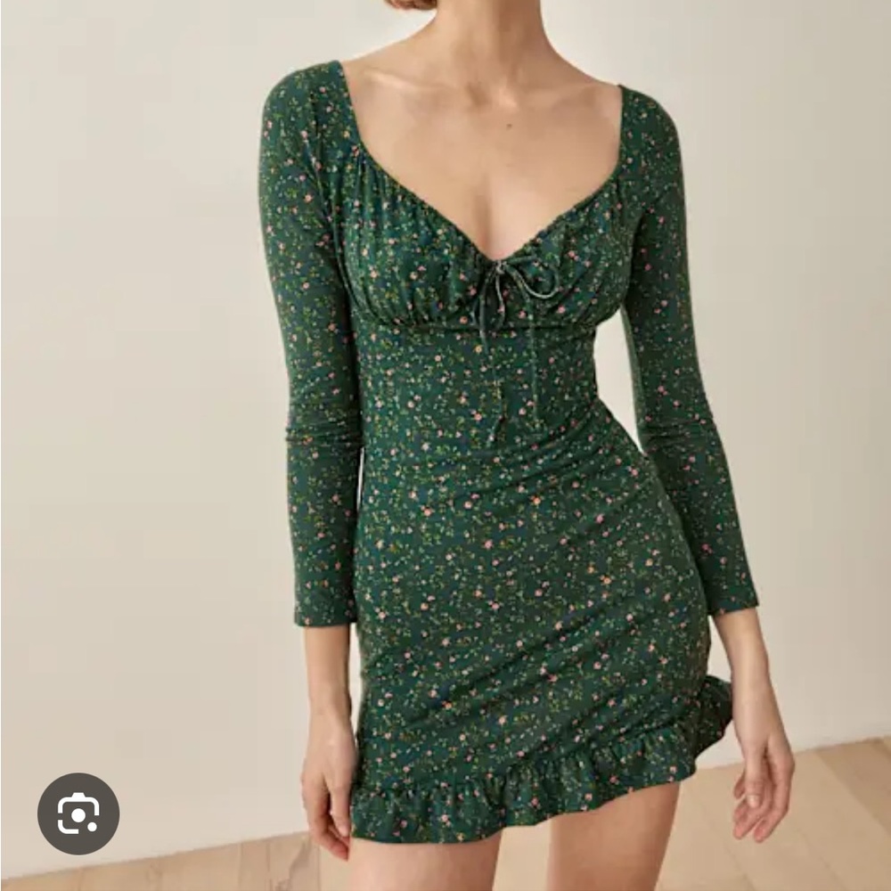 REFORMATION Anjeline Knit Dress Coriander Size Large New